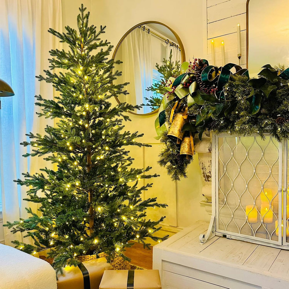 Haute Decor 7 Foot Pre-Lit Alberta Alpine Fir Christmas Tree