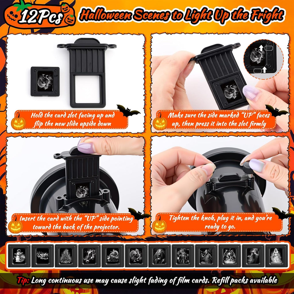 12 in 1 halloween decorations outdoor 3d dynamic, side view