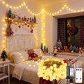 2Pack 100 LED Shatterproof Globe String Lights, 33ft Warm White Fairy Lights Plug in with Remote, 8 Modes Waterproof Indoor Outdoor Lights for Bedroom Classroom Christmas Tree Party Decoration