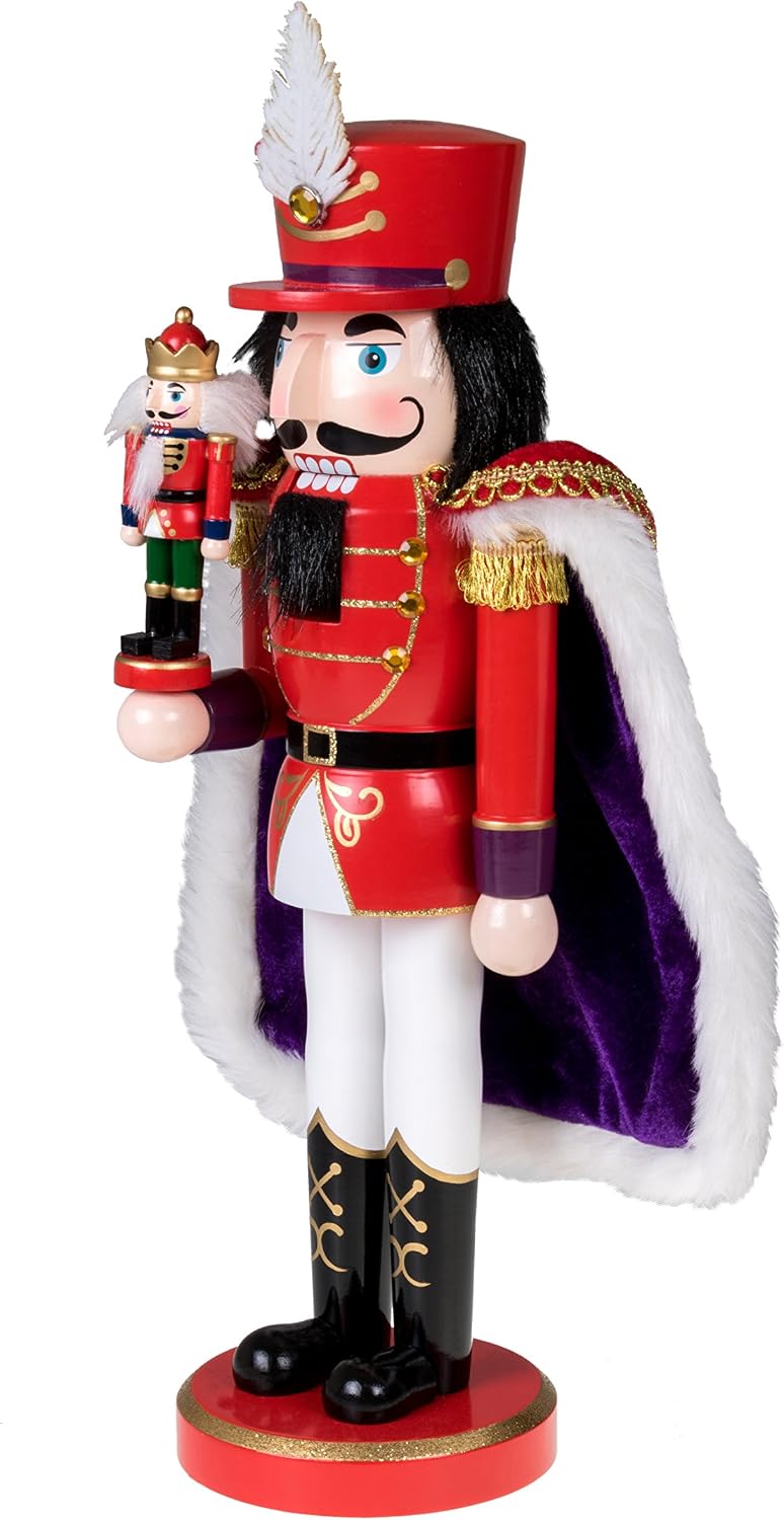 clever creations red prince 14 inch traditional wooden, side view