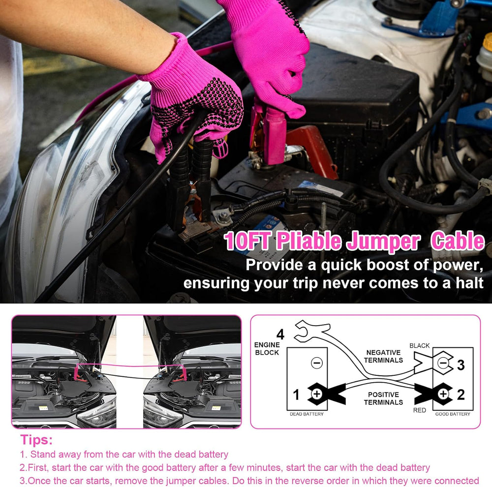 Roadside Emergency Car kit for Vehicles, with 4 in 1 Inflatable Car Vacuum Cl...