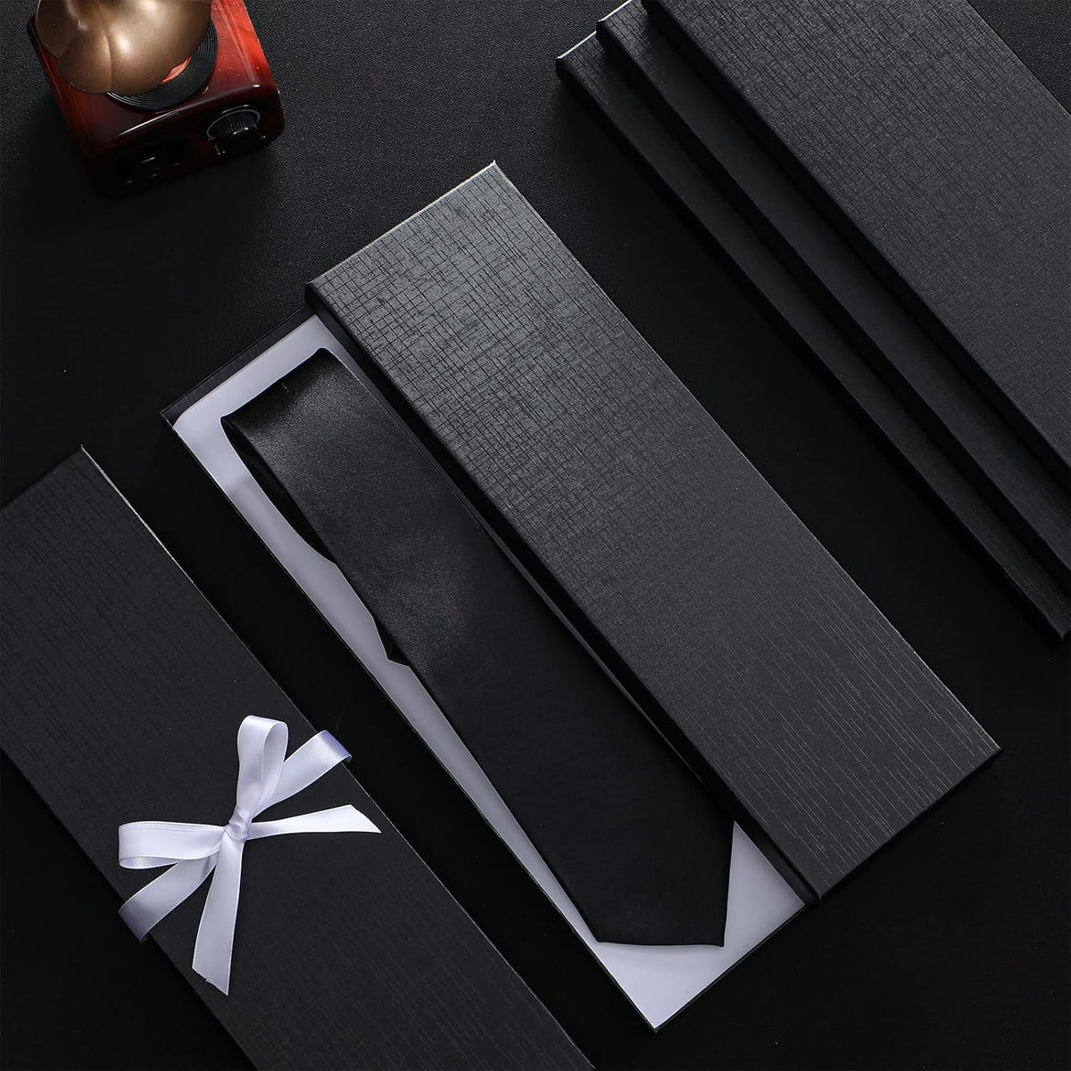 shinylin 24 pcs tie boxes with lids for shown in use