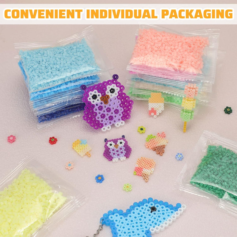Lenwen 72000 Pcs Assorted Mini Fuse Beads, 2.6 mm. 72 Colors