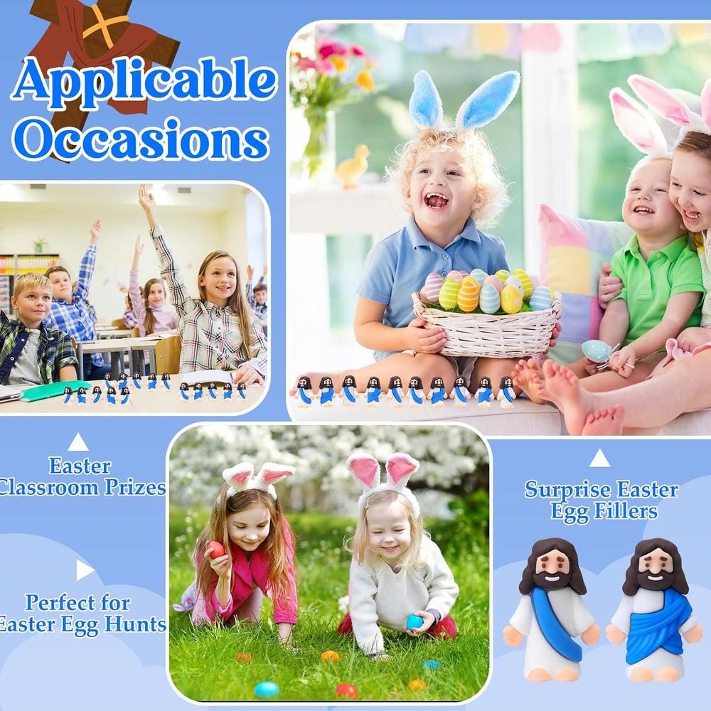Bememo 300 Pcs Little Jesus Figures Bulk Original Design Mini Pocket Jesus Ru...