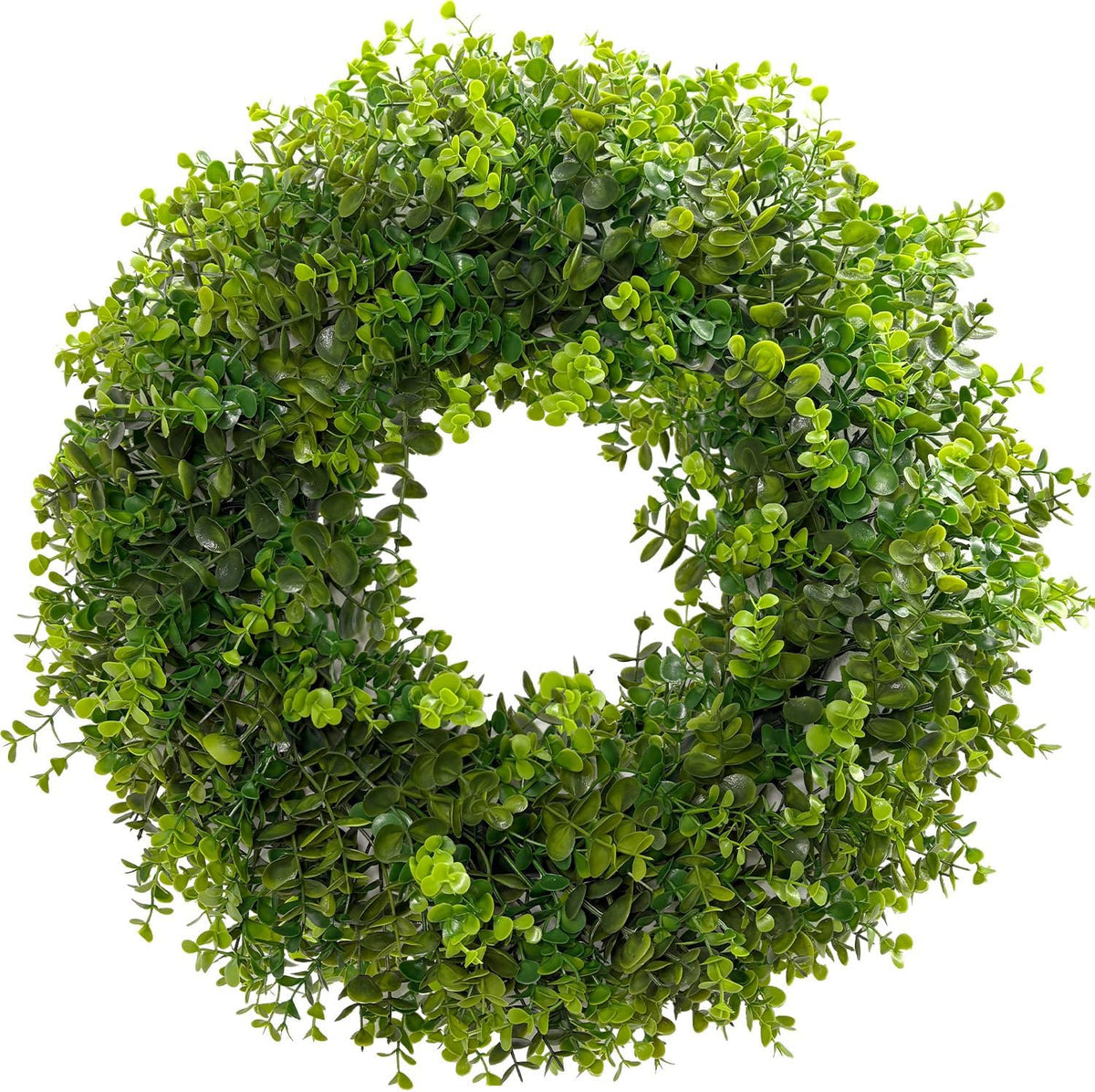 Hiptree 18 Inch Boxwood Wreath for Front Door,Greenery All Year Round