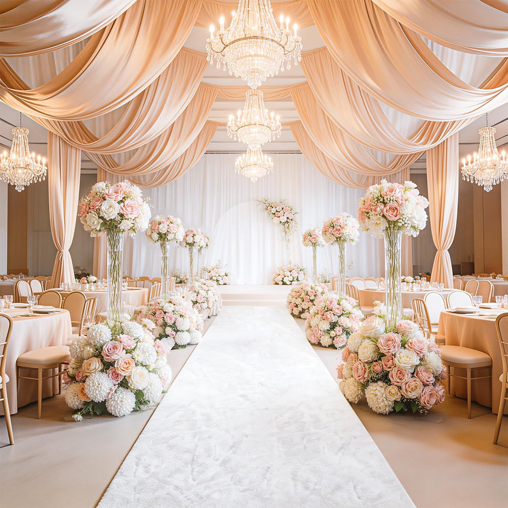 FUHSY White Aisle Runner Outdoor Aisle Runners for Weddings for Indoor Weddin...