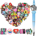 100PCS Silicone Focal Beads Bulk Focal Beads for Keychain Making