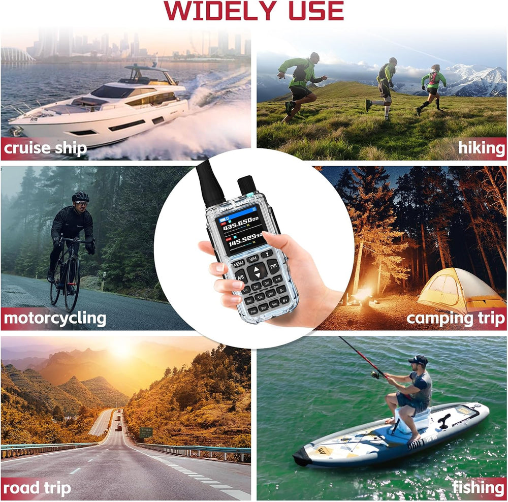 BAOFENG UV-5R MINI-5 Two Way Radio NOAA Weather Radio Dual PTT 999CH Survival...