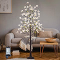 6FT Lighted Dogwood Tree 120 LED Artificial Flowers Tree with Lights for Decor Inside and Outside Home Patio Wedding Festival Christmas Decoration Warm White