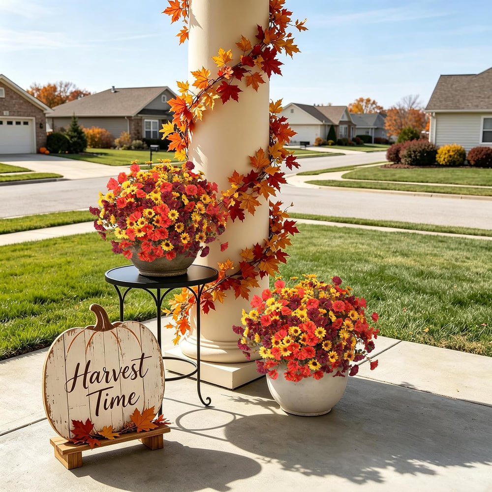 Artificial Flowers for Outdoors Faux Petunias Plants UV Resistant