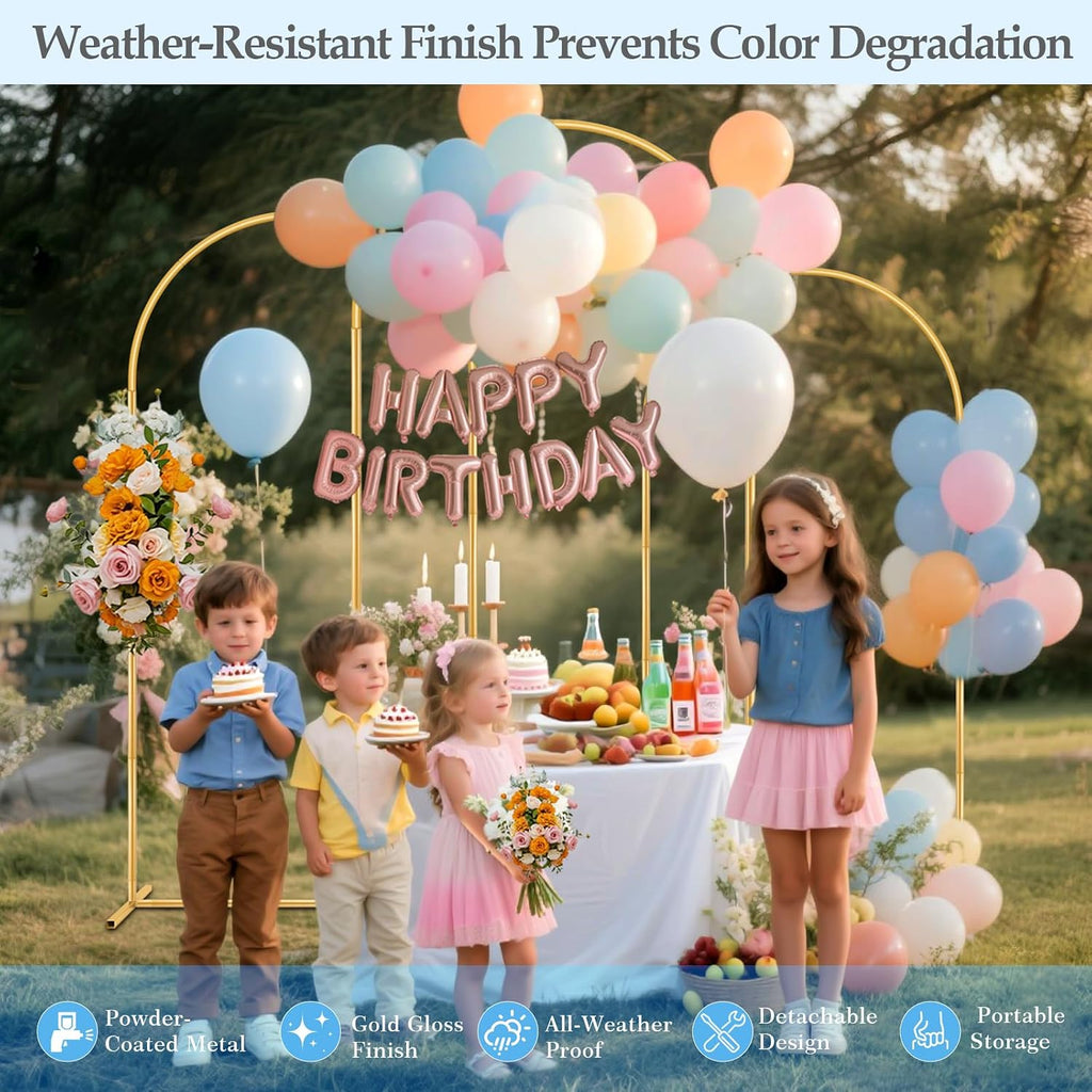 6FT,5FT,4FT Balloon Arch Stand Kit with Base Set of 3