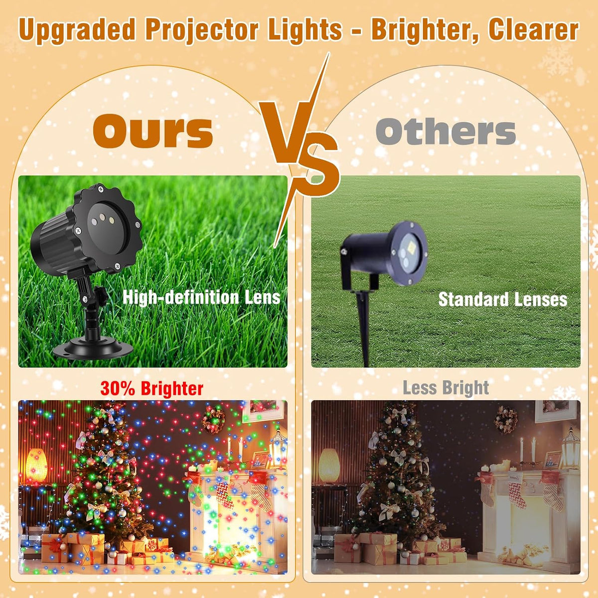 christmas laser lights, projector lights landscape spotlight rgb, side view