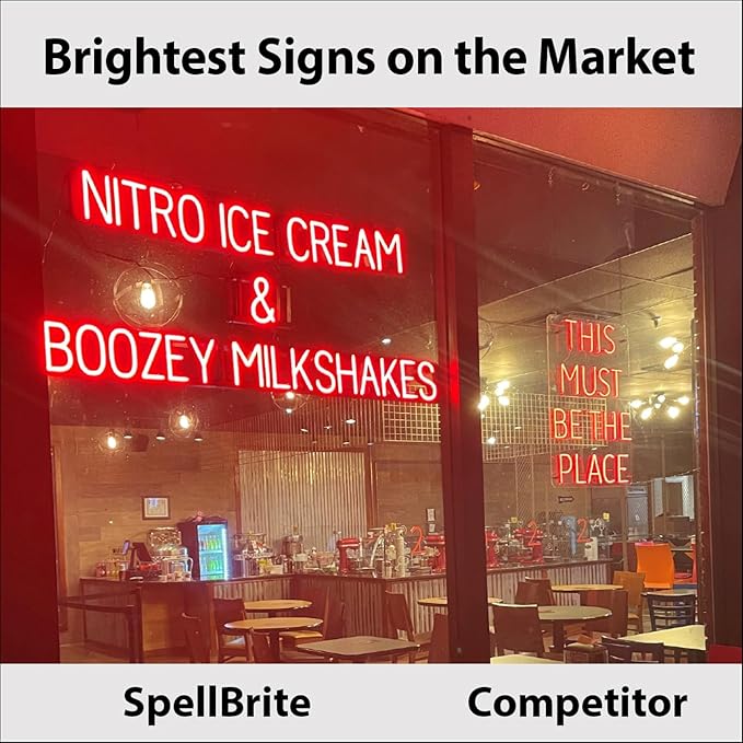 SpellBrite BEER TO-GO Sign | Beer-Related Sign with Neon Look, White LED Light Source | 19.8" x 15.0"