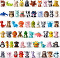 Ferreve 60 Pcs Animal Silicone Beads for Keychain, Vivid