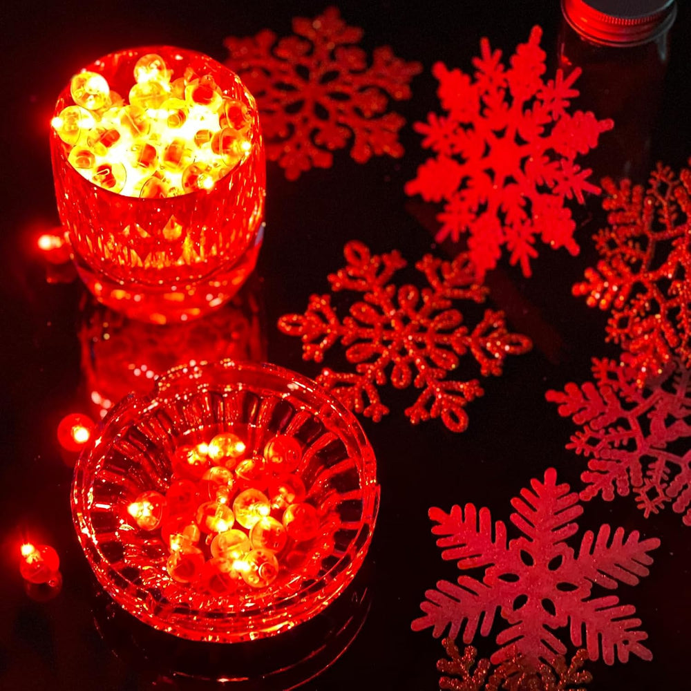 200pcs Red LED Balloon Lights, Mini Led Lights Small Round LED Ball Lamp for ...