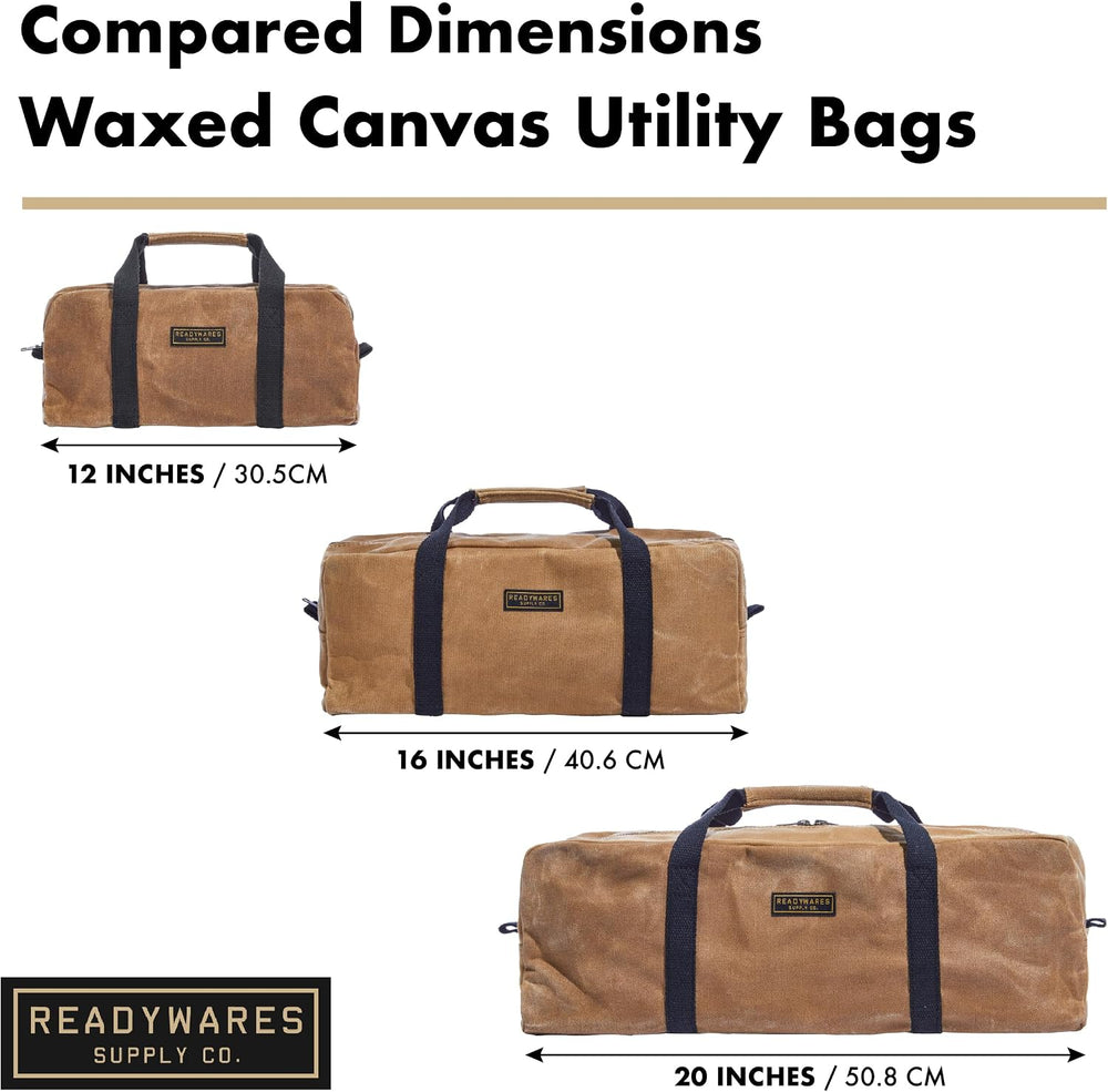 Readywares 12" Utility Bag | Waxed Canvas Small Heavy Duty Tool Bag