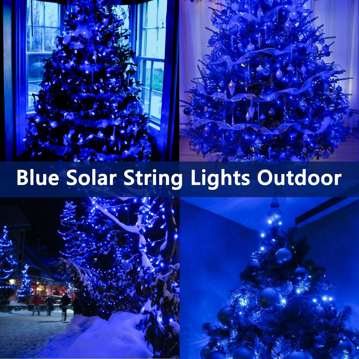 kaq 2pack 500led solar string lights outdoor waterproof showing dimensions