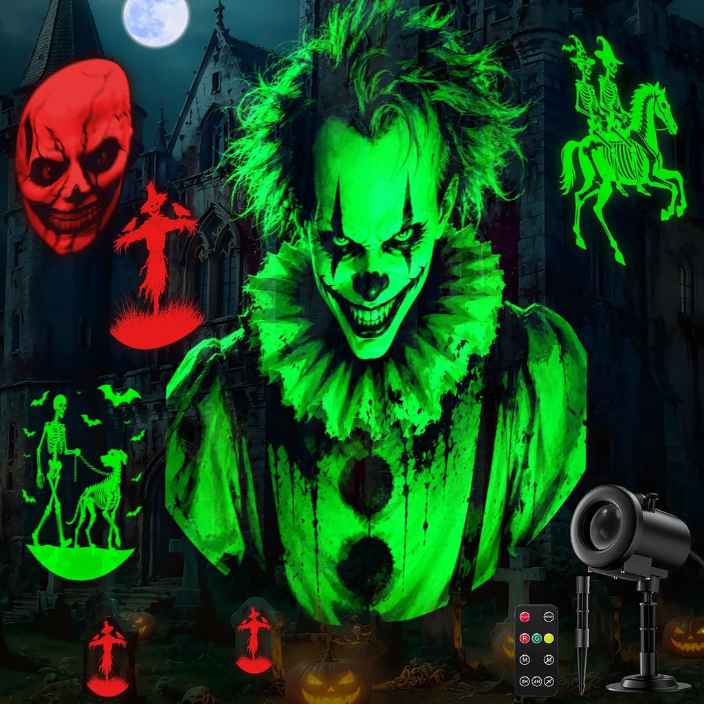 12-in-1 Halloween Projector Lights, Outdoor Dynamic Halloween Projector