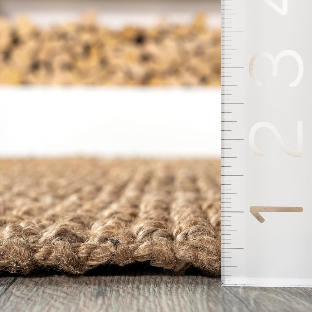 nuLOOM Ashli Natural Solid Handwoven Runner Rug, 2' x 6'