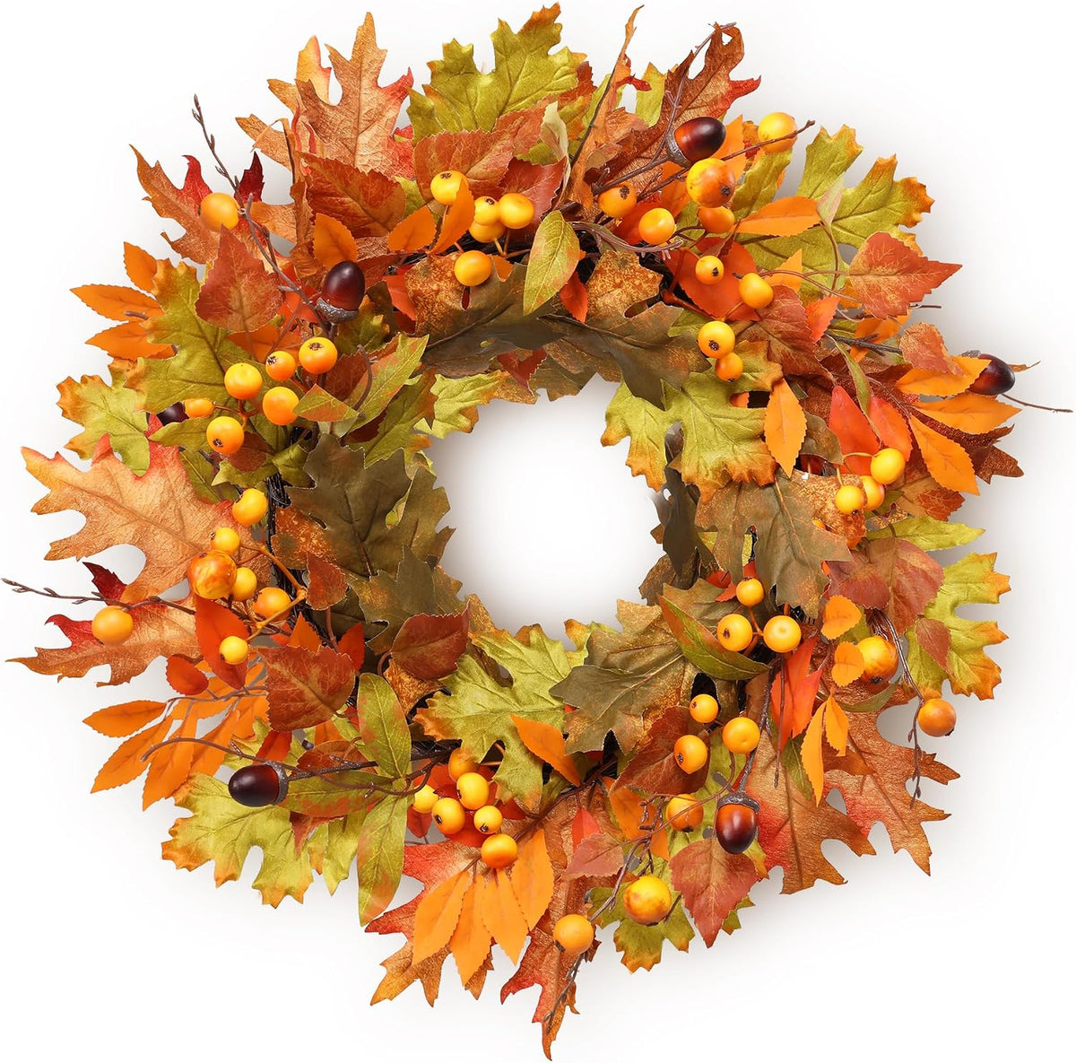 MUMTOP 22" Fall Wreaths for Front Door, Thanksgiving Harvest Decor