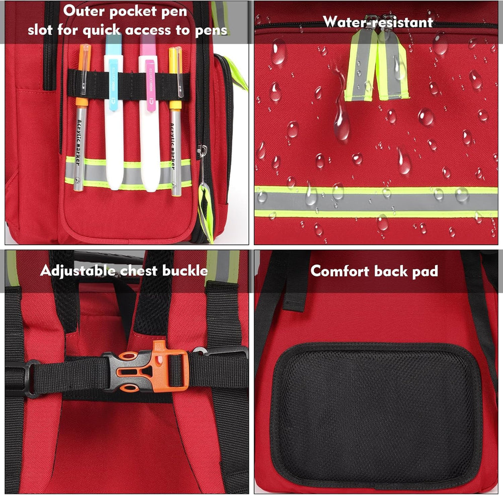 Gatycallaty First Aid Backpack - Multi Pocket Emergency Medical Bag for Campi...