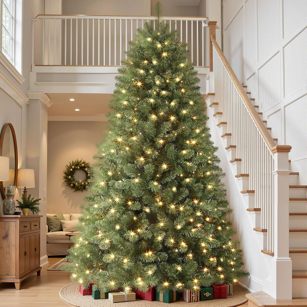 SHareconn 10ft Prelit Artificial Classic Spruce Christmas Tree