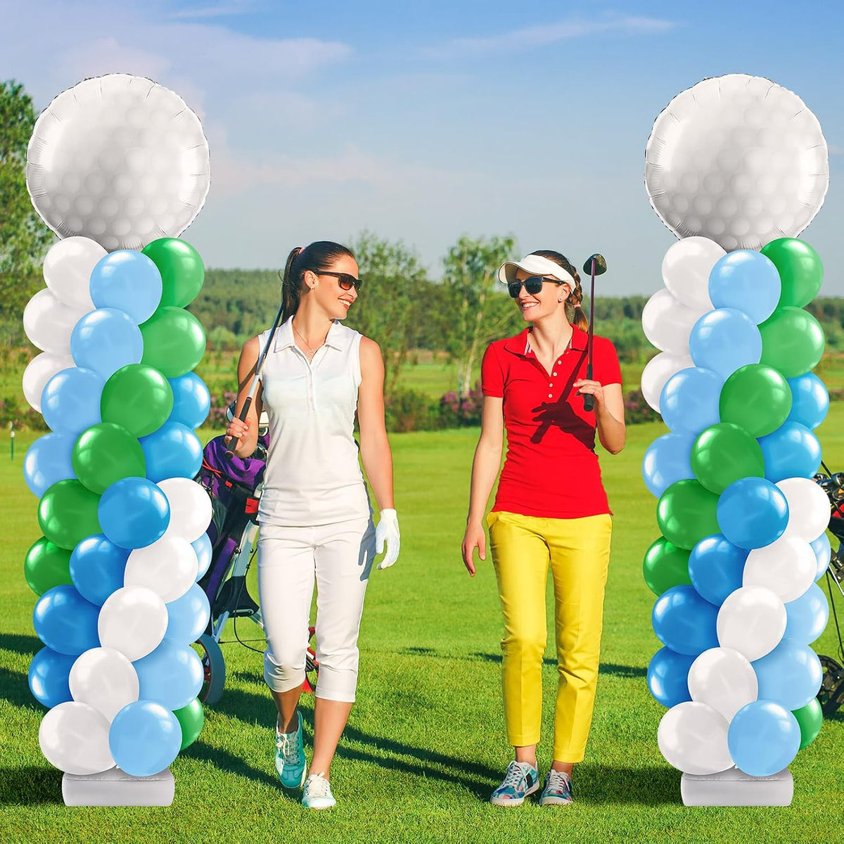 Kasyat 2 Sets Golf Balloon Column Stand Kit