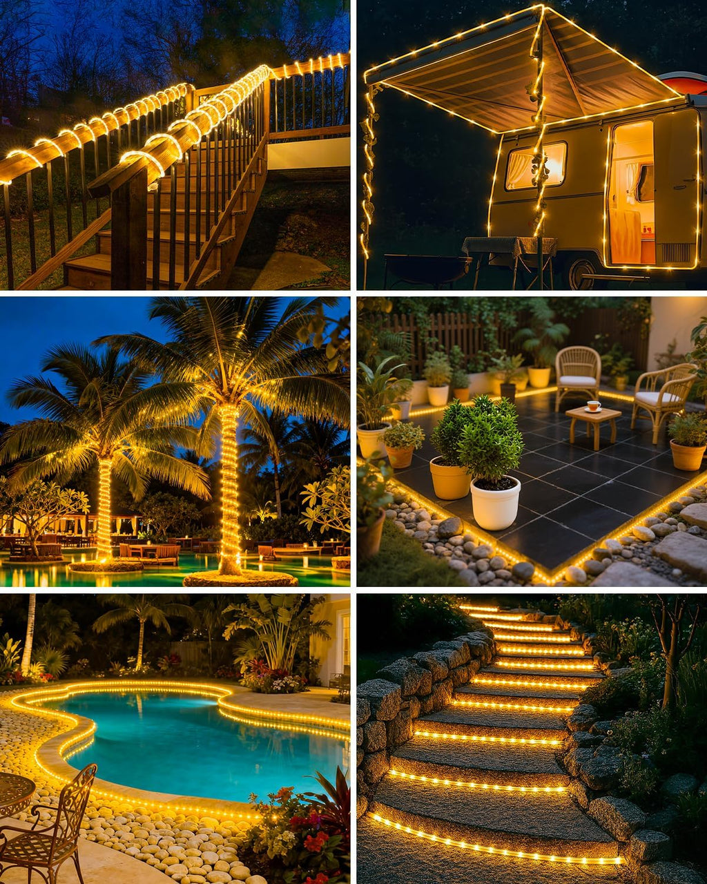 btfarm solar rope lights, 120led 46ft string lights showing dimensions