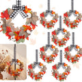 Soulchen 8 Pcs 13" Small Fall Wreath for Kitchen Cabinets Hanging Decor