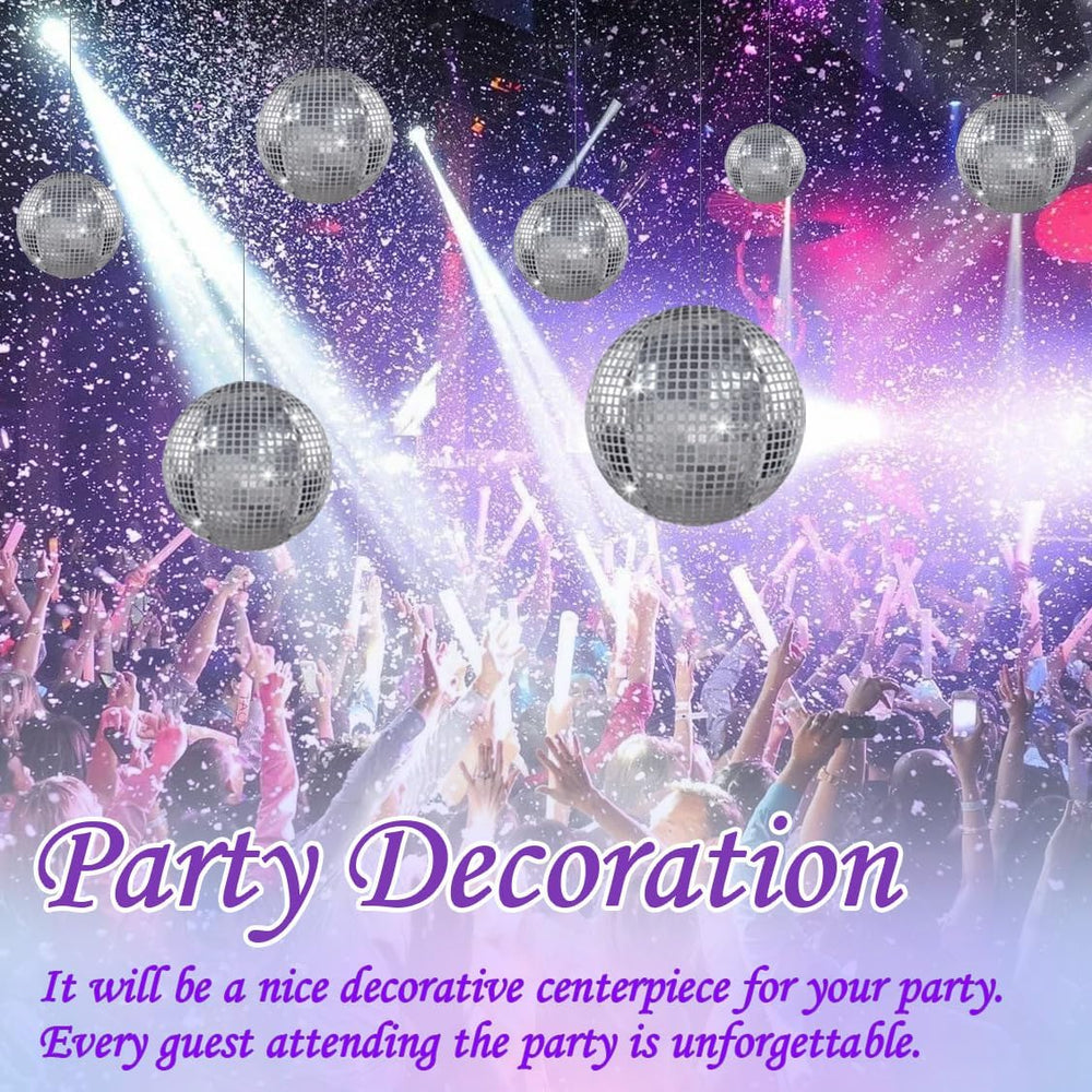4 Pieces 12 Inch Inflatable Disco Ball ，Inflatable Ball with Disco Ball Cover...