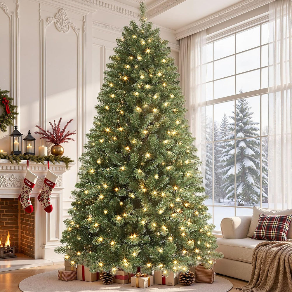 SHareconn 6.5ft Prelit Artificial Classic Spruce Christmas Tree