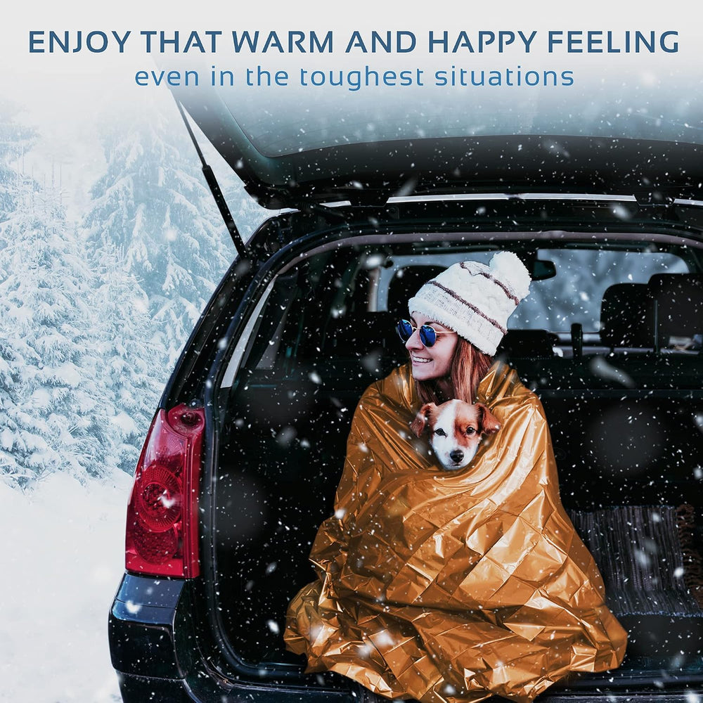 Emergency Blankets for Survival, 4 Pack of Gigantic Space Blanket. Comes with...
