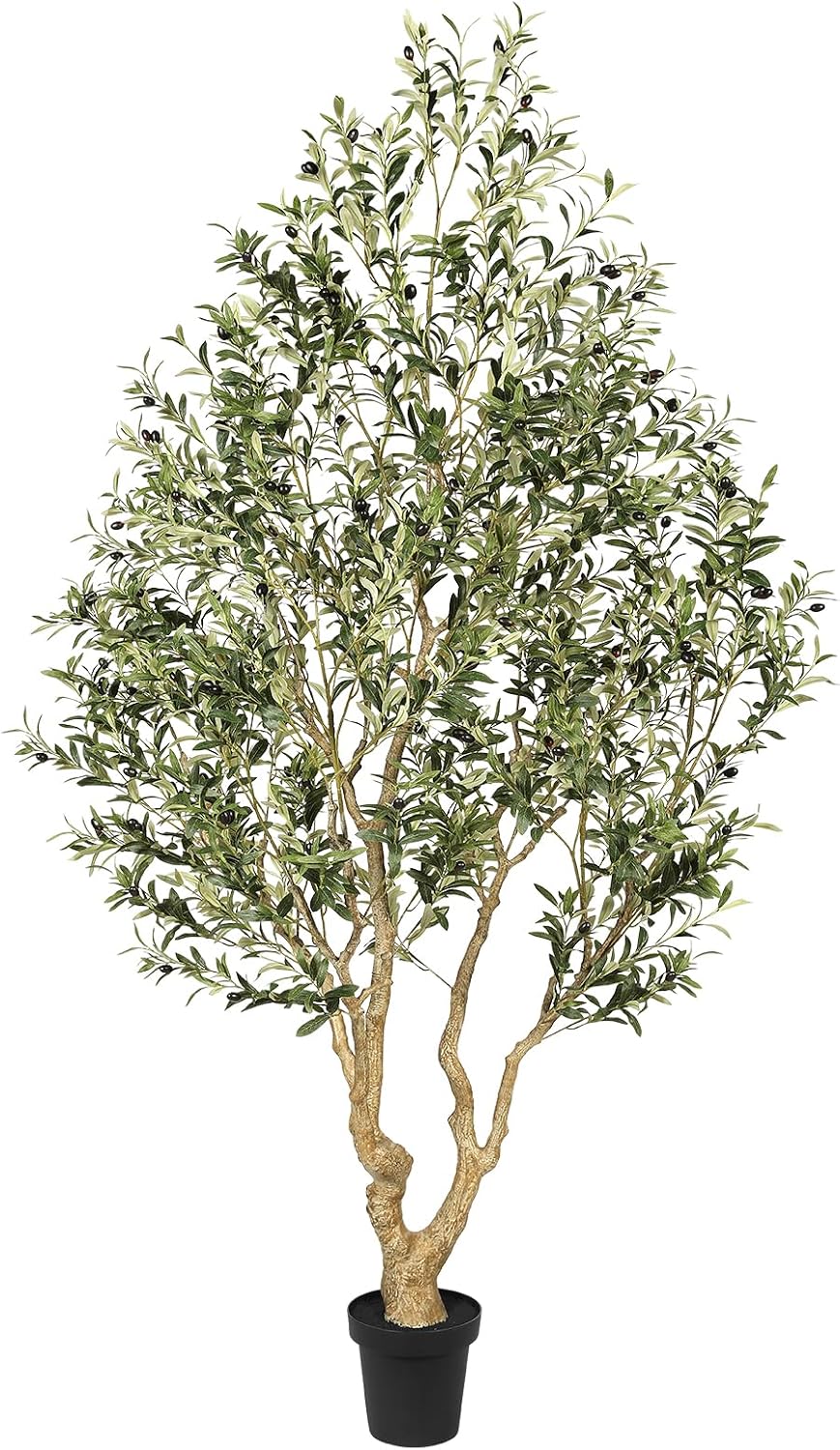 FEELEAD Faux Olive Tree 8ft - Tall Olive Trees Artificial Indoor Home Decor