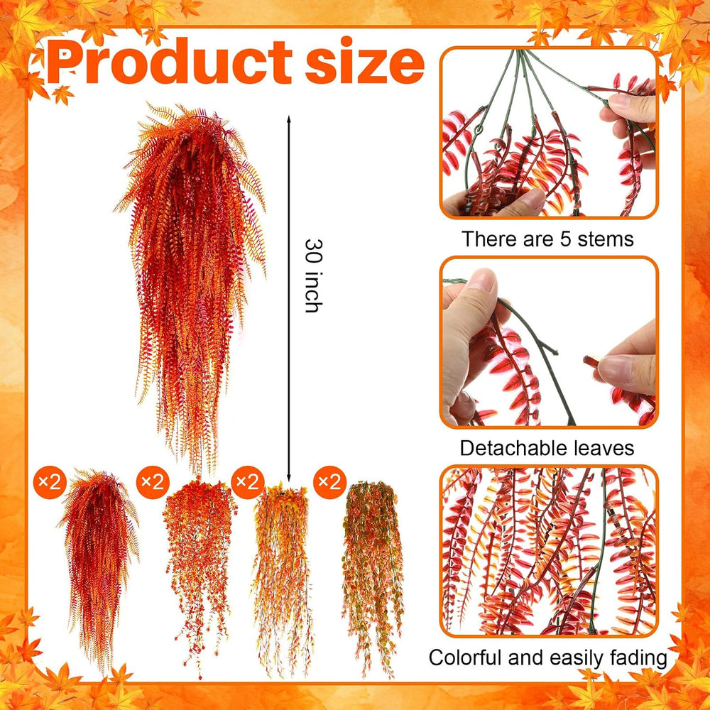 32 Bundles Artificial Fall Flowers for Outdoor Decorations