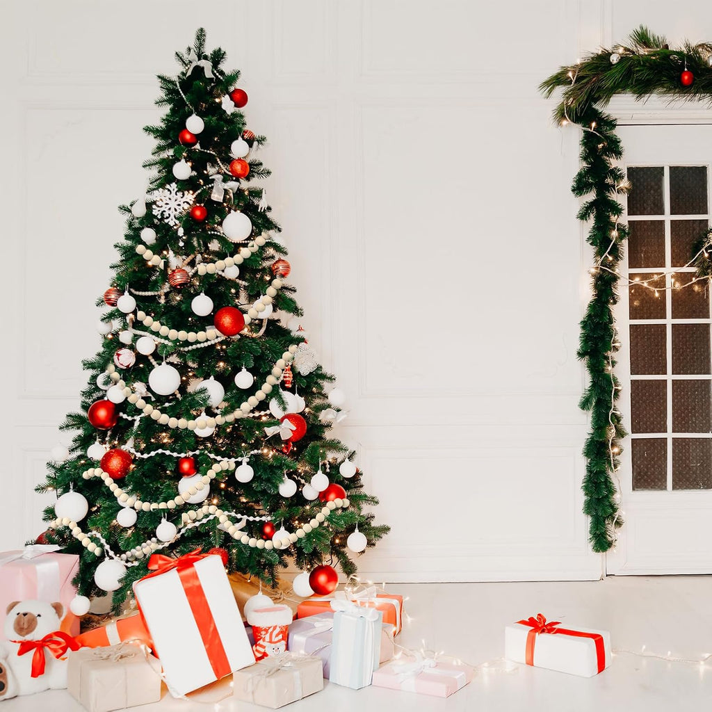 48ft extra long christmas wood bead garland for, package contents