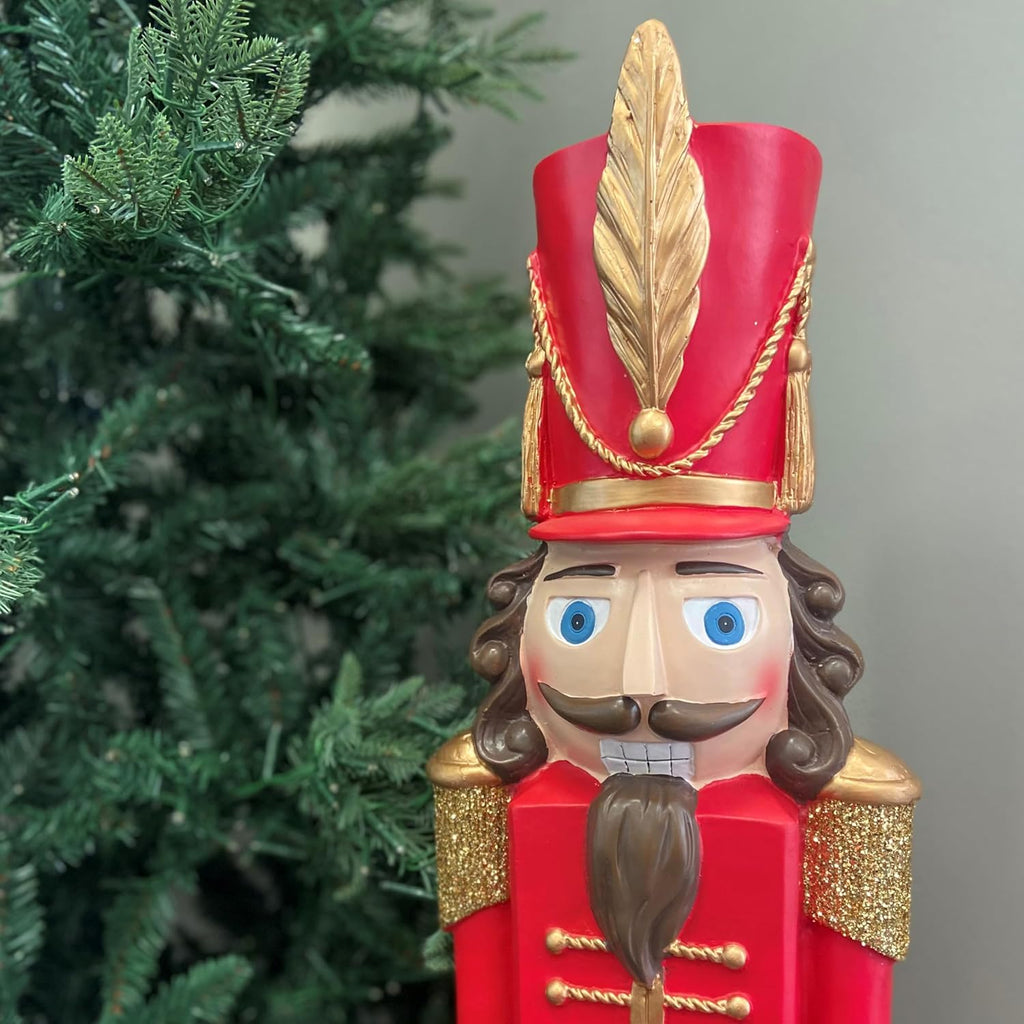 haute decor christmas nutcracker - red, gold (37 showing dimensions