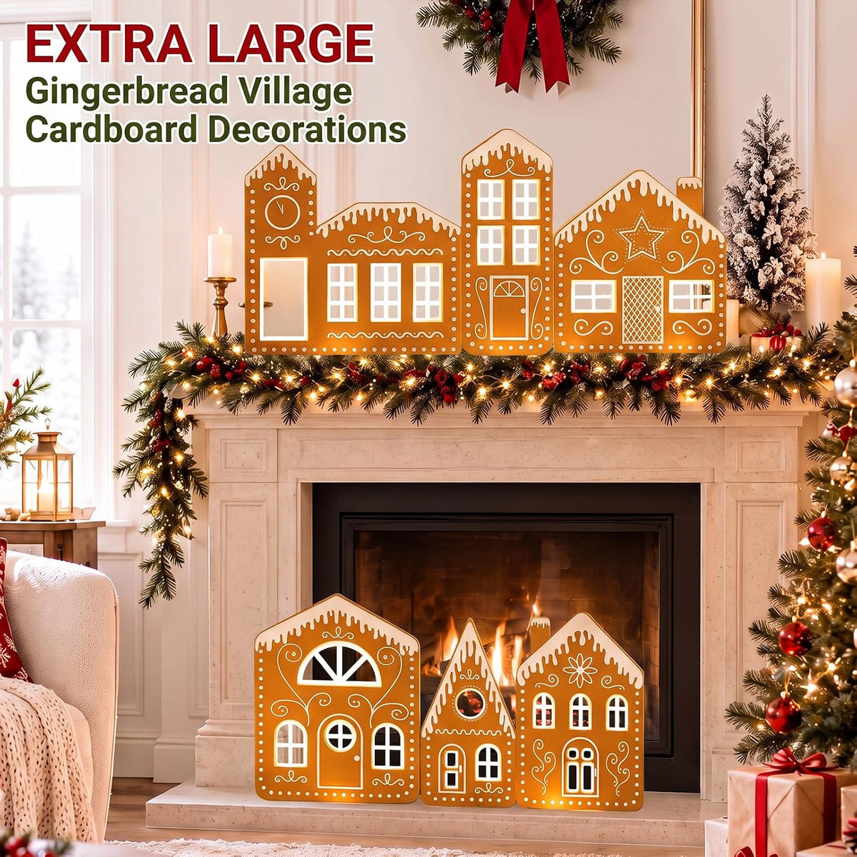 epakh 2 sets 2.8 x 1.3ft large christmas, side view