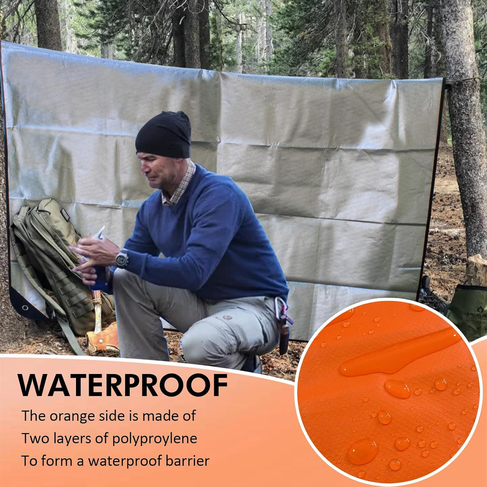 60"x82" Insulated Tarp Heavy Duty Emergency Blanket for Car,Camping
