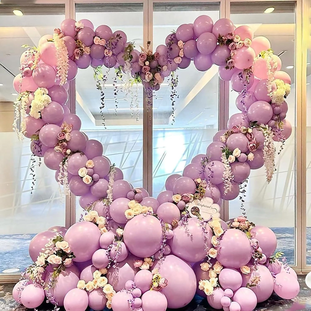Heart Shaped Metal Balloon Arch Kit,6.6ft Wedding Heart Arch Backdrop Stand,w...