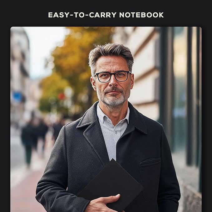 Beechmore Books A4 Sketchbook – 8.5x11 Premium Vegan Leather Bound Large Sketch Book Hardcover with 156 Thick 160gsm Perforated Ivory Pages, Blank Sketch Pad, Gift Boxed, Back Pocket, Ribbon Bookmark