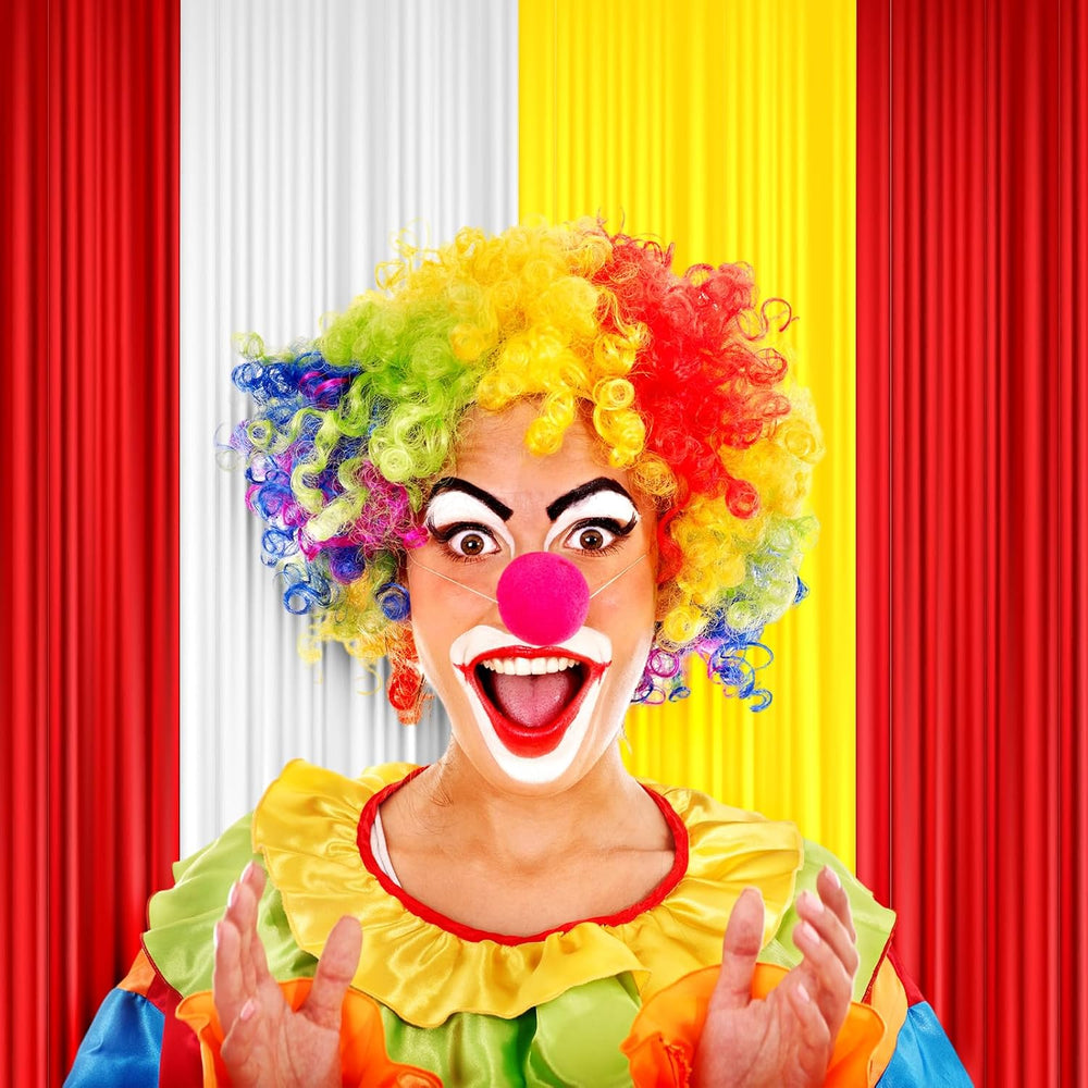 Blulu 3 Rolls Circus Tent Theme Plastic Tablecloth Party,Red Yellow White