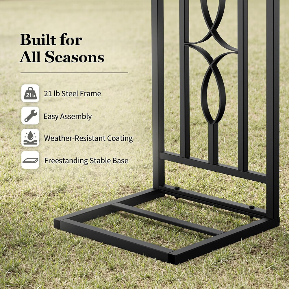 Metal Garden Arch, Heavy Duty Garden Trellis for Climbing Plants, with Enlarg...