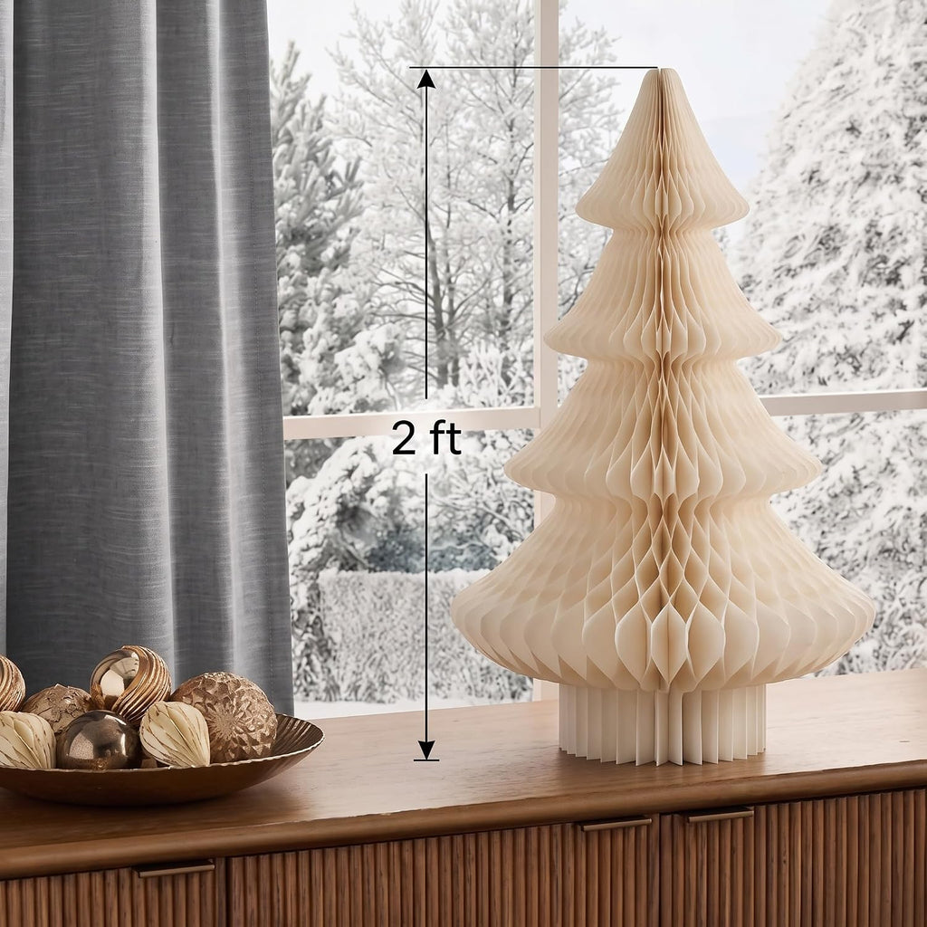 spiareal 2 ft beige white extra large honeycomb, side view