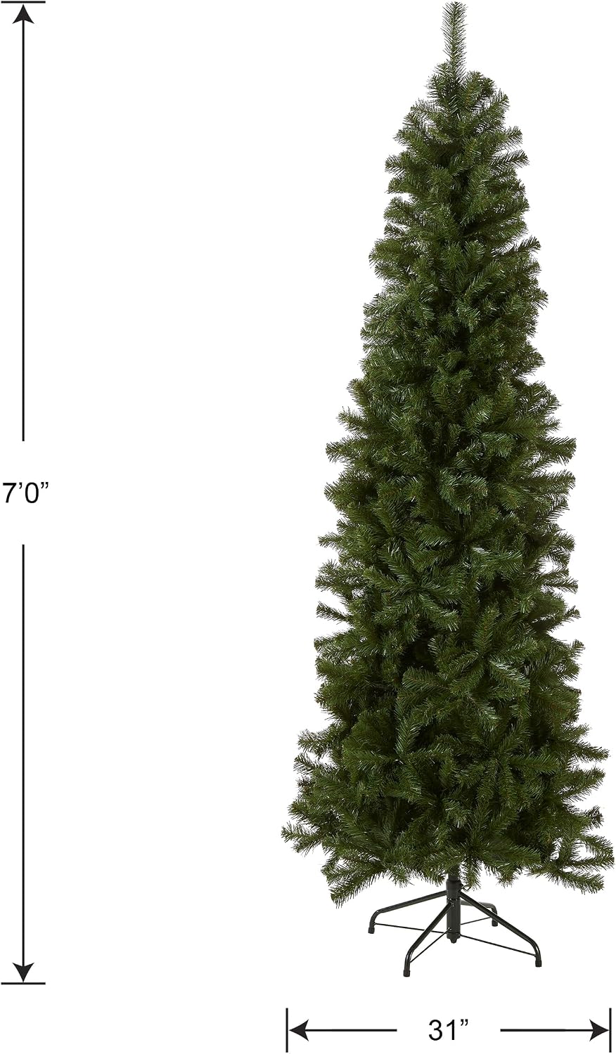 National Tree Company 7ft Unlit North Valley Spruce Slim Christmas Tree