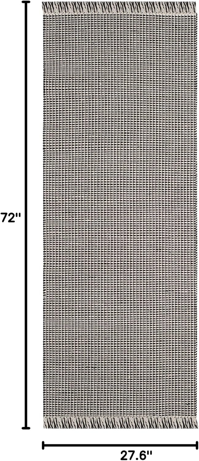 SAFAVIEH Montauk Cotton Runner Rug 2'3"x6', Farmhouse Ivory &amp...