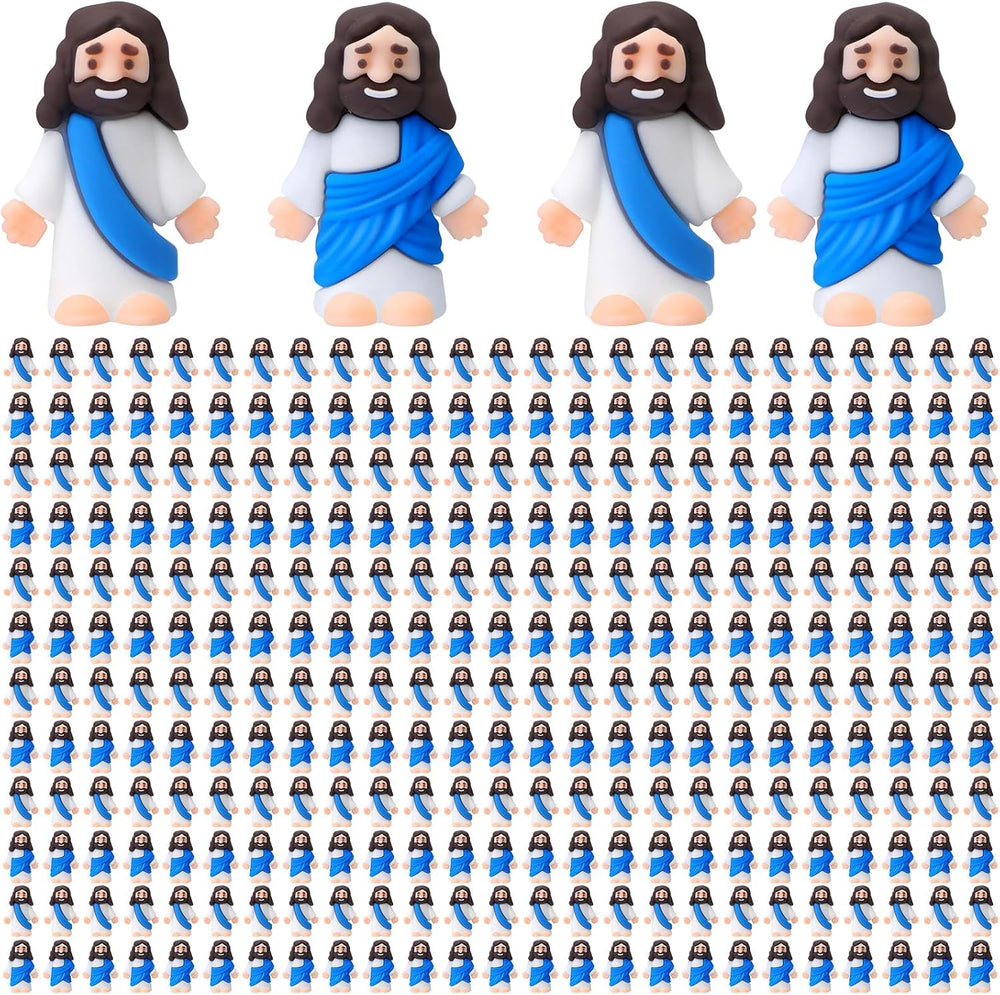 Bememo 300 Pcs Little Jesus Figures Bulk Original Design Mini Pocket Jesus Ru...