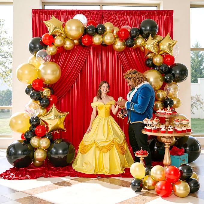 10x10 ft Wrinkle Free Red Sequin Backdrop Curtain for Parties,Thick Not Fall-Off Glitter Backdrop Drapes,2 Panels 5x10ft Shimmer Photo Back Drop Cloth for Wedding Birthday Photography Background