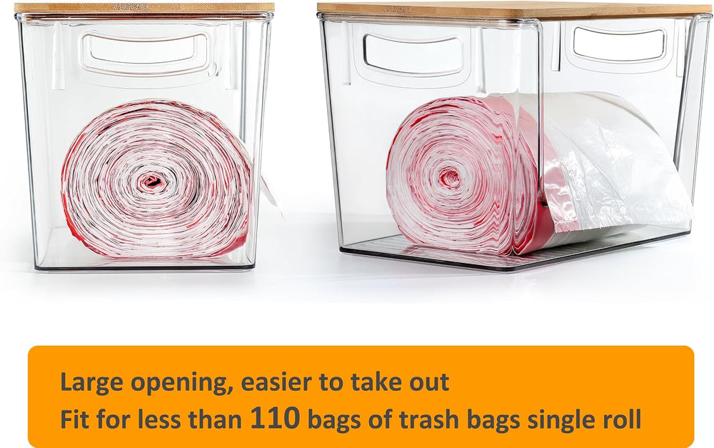 2 Pack Trash Bag Holder Dispenser, Extra Large Garbage Bags Holder, Stackable...