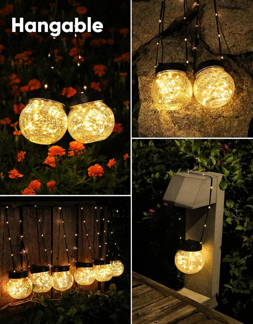 partphoner solar lights outdoor waterproof 12-pack, solar powered, package contents