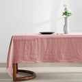 EVERLY 100% Pure Linen Rectangle Tablecloths 60x84Inches for Dining,Buffet Parties,Picnic,Events,Weddings and Restaurants,Decorative Halloween,Thanksgiving Machine Washable Tablecloths-Muddy Pink